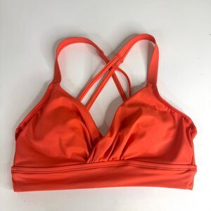 Title Nine Metis Underwire Bikini Top Orange size 32C adjustable removable pads